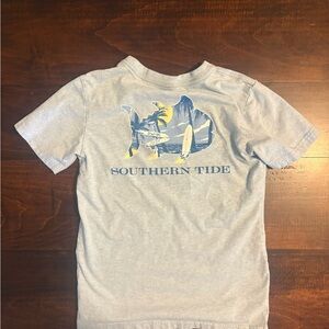 Southern Tide Kids Light Gray Graphic Tee